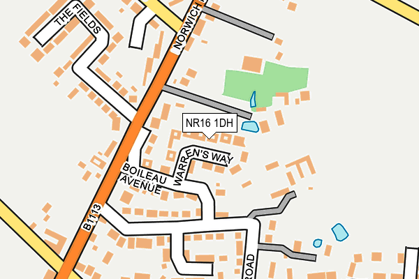 NR16 1DH map - OS OpenMap – Local (Ordnance Survey)