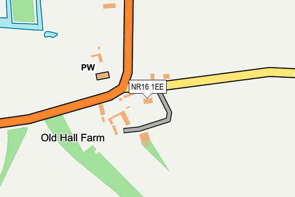 NR16 1EE map - OS OpenMap – Local (Ordnance Survey)