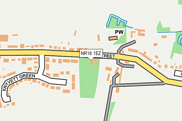 NR16 1EZ map - OS OpenMap – Local (Ordnance Survey)