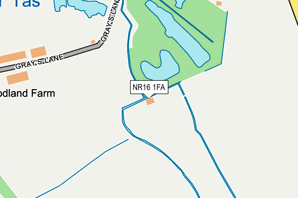 NR16 1FA map - OS OpenMap – Local (Ordnance Survey)