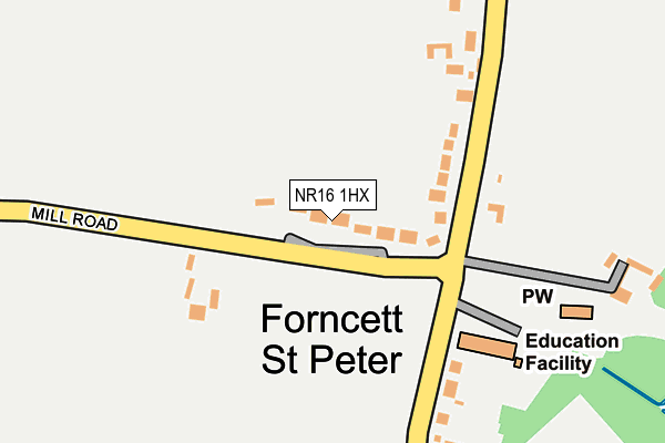 NR16 1HX map - OS OpenMap – Local (Ordnance Survey)