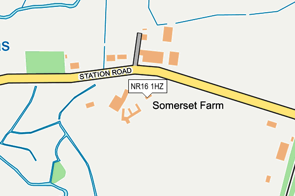 NR16 1HZ map - OS OpenMap – Local (Ordnance Survey)