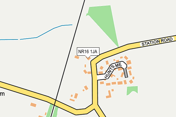 NR16 1JA map - OS OpenMap – Local (Ordnance Survey)