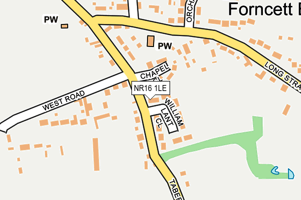 NR16 1LE map - OS OpenMap – Local (Ordnance Survey)