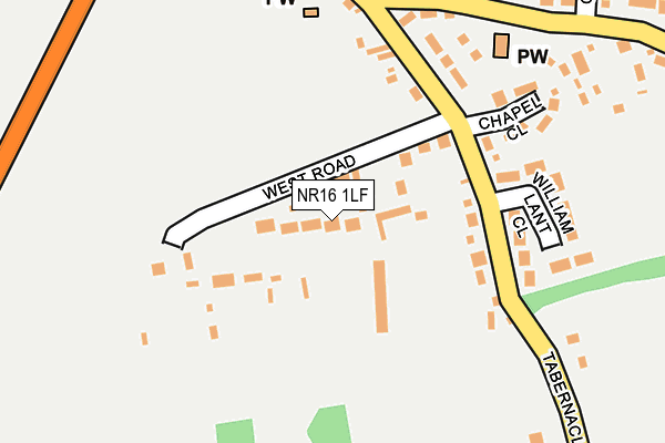 NR16 1LF map - OS OpenMap – Local (Ordnance Survey)