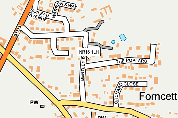 NR16 1LH map - OS OpenMap – Local (Ordnance Survey)