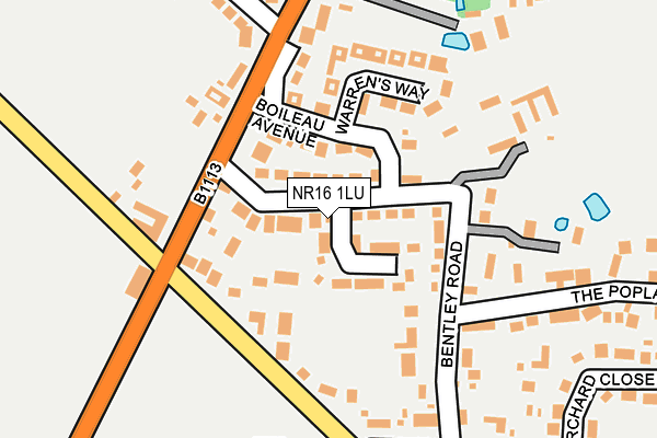 NR16 1LU map - OS OpenMap – Local (Ordnance Survey)