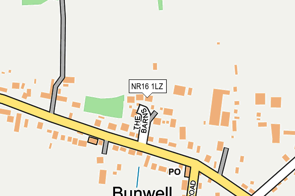 NR16 1LZ map - OS OpenMap – Local (Ordnance Survey)