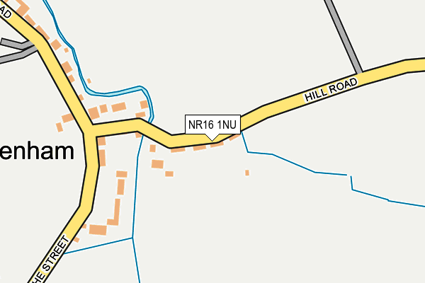 NR16 1NU map - OS OpenMap – Local (Ordnance Survey)