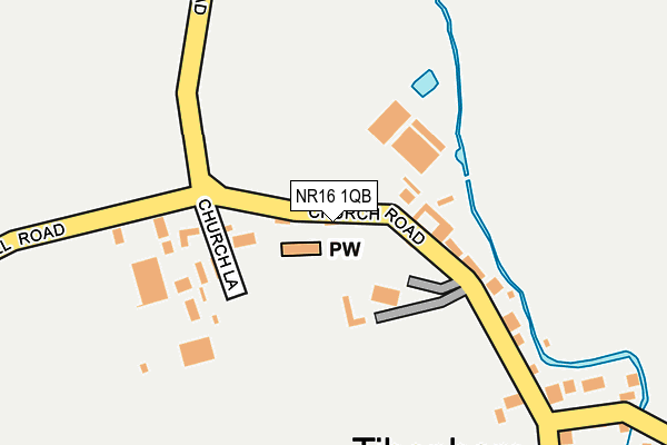 NR16 1QB map - OS OpenMap – Local (Ordnance Survey)