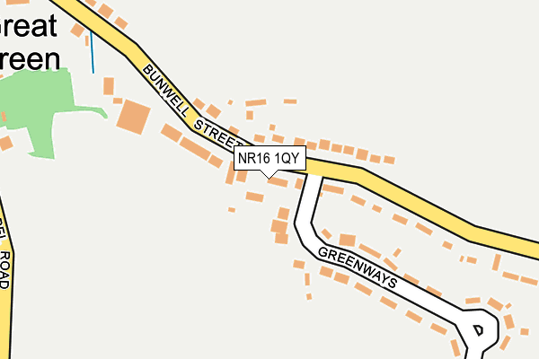 NR16 1QY map - OS OpenMap – Local (Ordnance Survey)