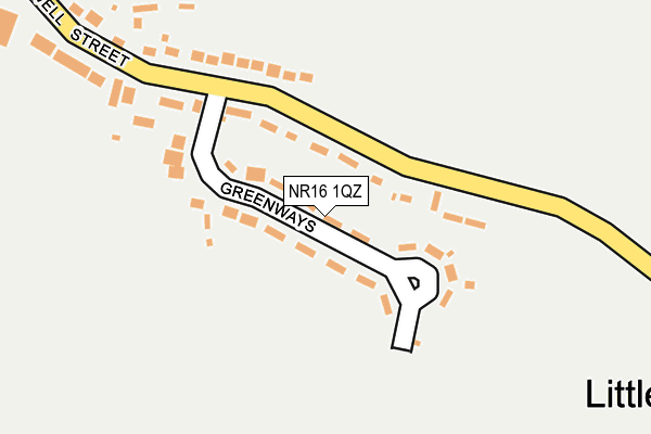 NR16 1QZ map - OS OpenMap – Local (Ordnance Survey)