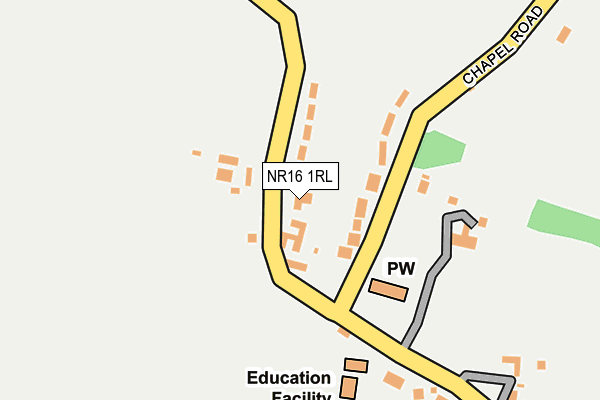 NR16 1RL map - OS OpenMap – Local (Ordnance Survey)