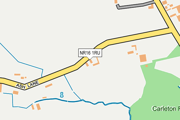 NR16 1RU map - OS OpenMap – Local (Ordnance Survey)