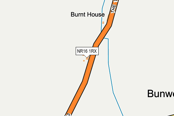 NR16 1RX map - OS OpenMap – Local (Ordnance Survey)