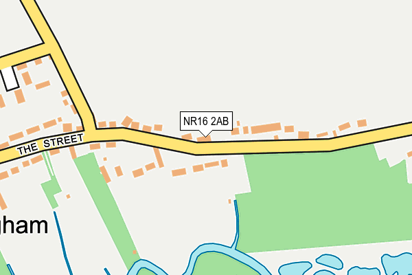 NR16 2AB map - OS OpenMap – Local (Ordnance Survey)