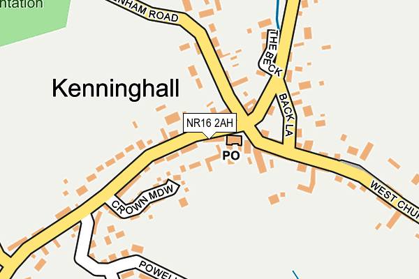 NR16 2AH map - OS OpenMap – Local (Ordnance Survey)