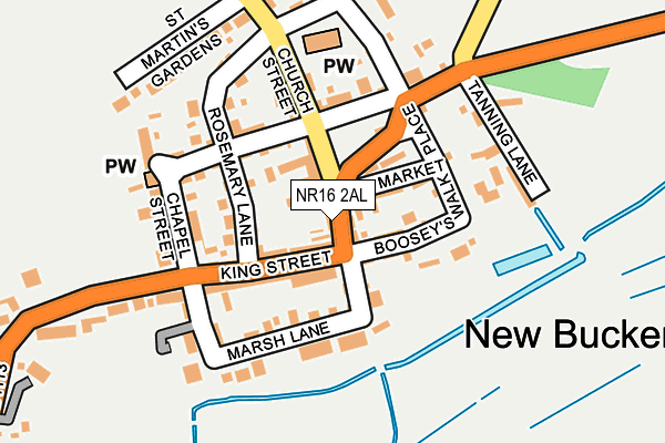 NR16 2AL map - OS OpenMap – Local (Ordnance Survey)