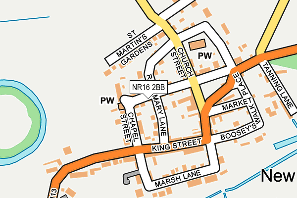 NR16 2BB map - OS OpenMap – Local (Ordnance Survey)