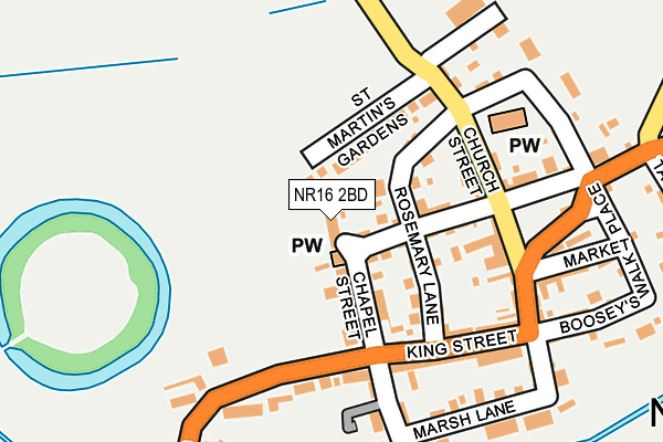 NR16 2BD map - OS OpenMap – Local (Ordnance Survey)