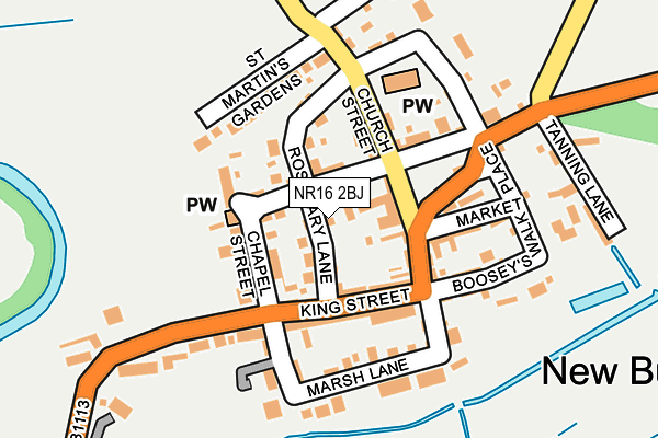 NR16 2BJ map - OS OpenMap – Local (Ordnance Survey)