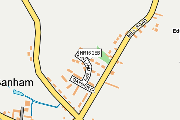 NR16 2EB map - OS OpenMap – Local (Ordnance Survey)