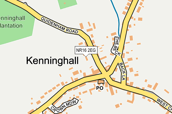 NR16 2EG map - OS OpenMap – Local (Ordnance Survey)