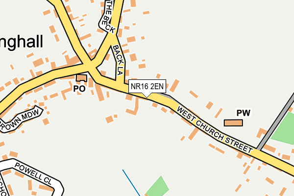 NR16 2EN map - OS OpenMap – Local (Ordnance Survey)