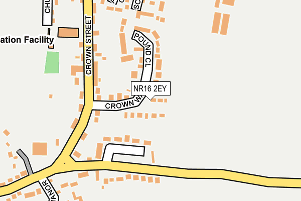 NR16 2EY map - OS OpenMap – Local (Ordnance Survey)