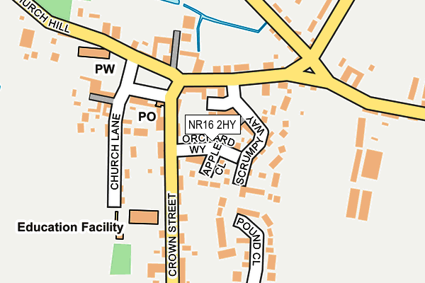 NR16 2HY map - OS OpenMap – Local (Ordnance Survey)