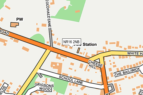 NR16 2NB map - OS OpenMap – Local (Ordnance Survey)