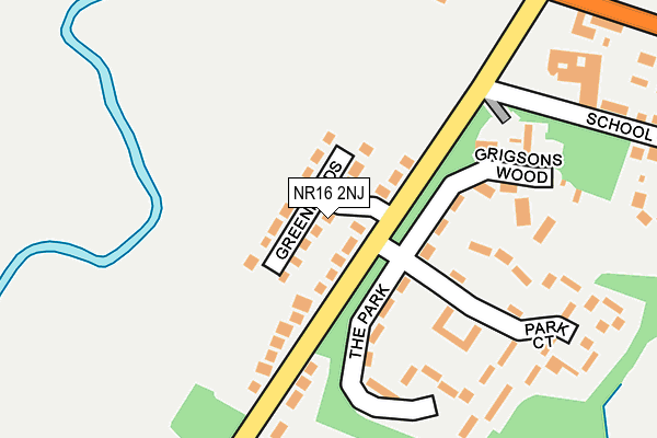 NR16 2NJ map - OS OpenMap – Local (Ordnance Survey)