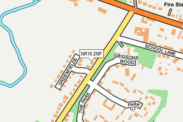 NR16 2NP map - OS OpenMap – Local (Ordnance Survey)