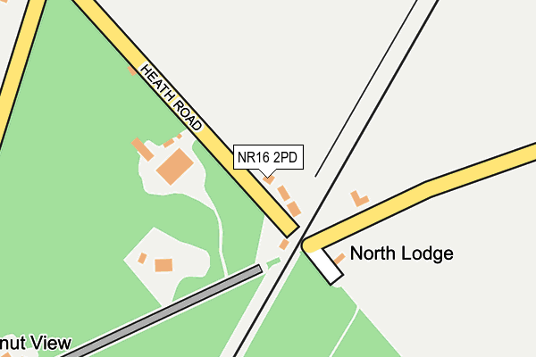 NR16 2PD map - OS OpenMap – Local (Ordnance Survey)
