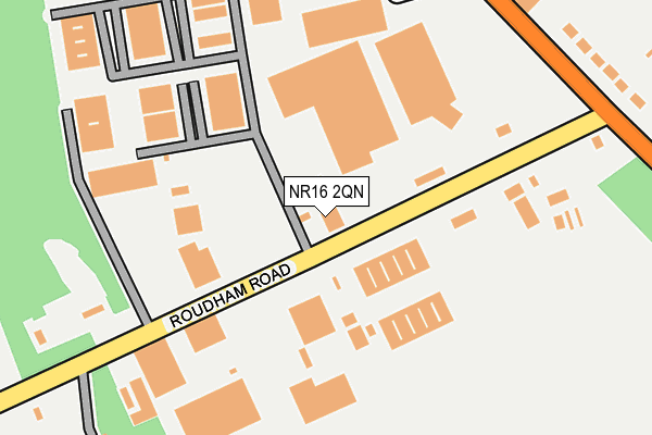 NR16 2QN map - OS OpenMap – Local (Ordnance Survey)