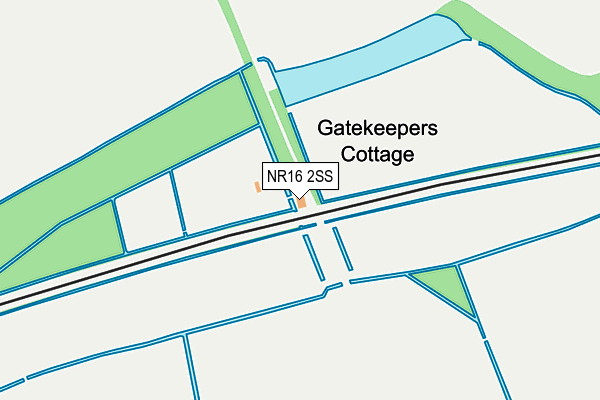 NR16 2SS map - OS OpenMap – Local (Ordnance Survey)