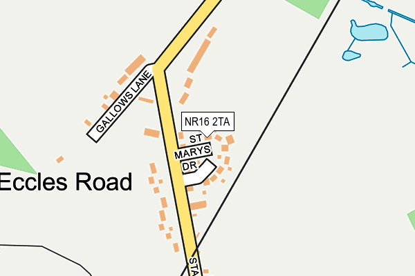 NR16 2TA map - OS OpenMap – Local (Ordnance Survey)