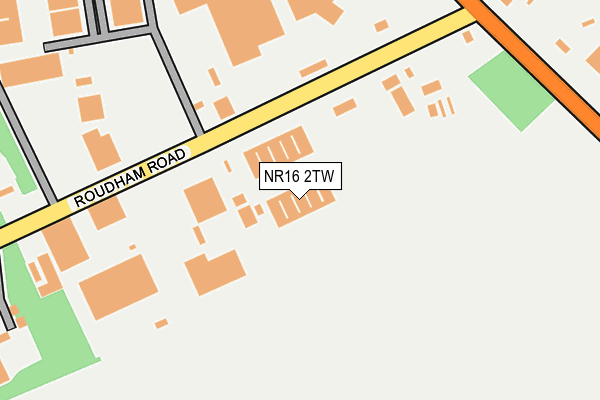 NR16 2TW map - OS OpenMap – Local (Ordnance Survey)