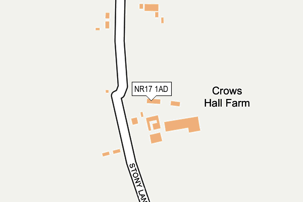 NR17 1AD map - OS OpenMap – Local (Ordnance Survey)