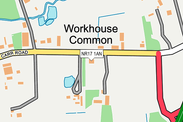 NR17 1AN map - OS OpenMap – Local (Ordnance Survey)