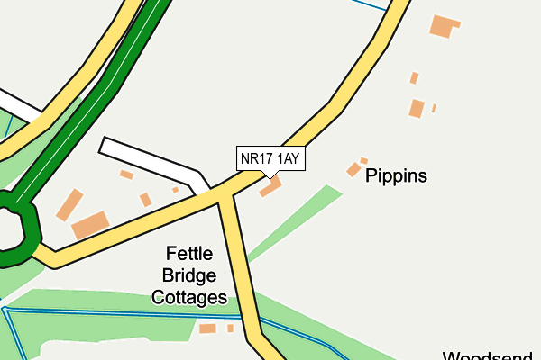 NR17 1AY map - OS OpenMap – Local (Ordnance Survey)