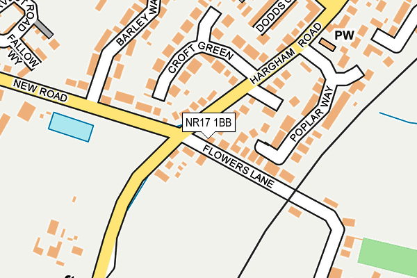 NR17 1BB map - OS OpenMap – Local (Ordnance Survey)