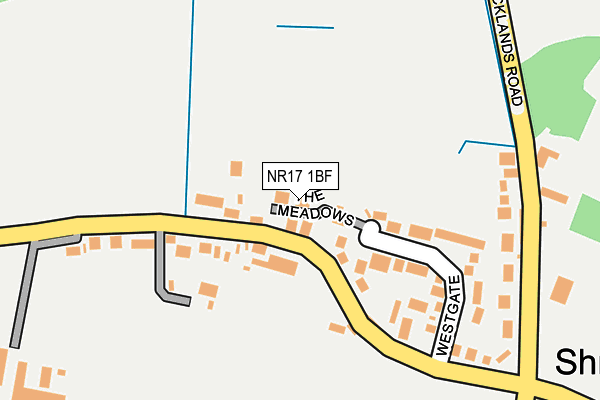NR17 1BF map - OS OpenMap – Local (Ordnance Survey)