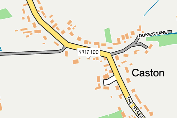 NR17 1DD map - OS OpenMap – Local (Ordnance Survey)