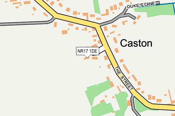 NR17 1DE map - OS OpenMap – Local (Ordnance Survey)