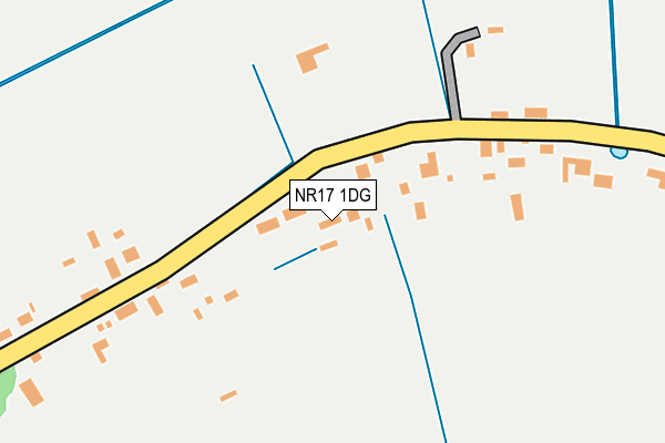 NR17 1DG map - OS OpenMap – Local (Ordnance Survey)