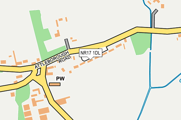 NR17 1DL map - OS OpenMap – Local (Ordnance Survey)