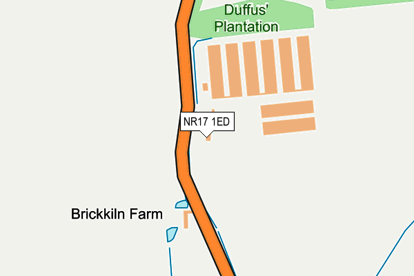 NR17 1ED map - OS OpenMap – Local (Ordnance Survey)