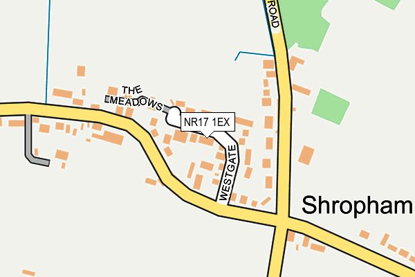 NR17 1EX map - OS OpenMap – Local (Ordnance Survey)