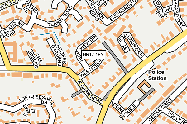 NR17 1EY map - OS OpenMap – Local (Ordnance Survey)